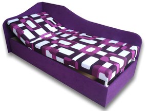 Egyszemélyes ágy (dívány) 90 cm Abigail (Gusto 10 + Lila 49) (B). 793060