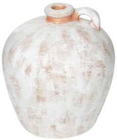 Terrakotta Dekor váza 30 Fehér IPOH Beliani
