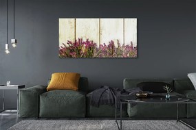 Üvegképek Lila virágok táblák 125x50 cm