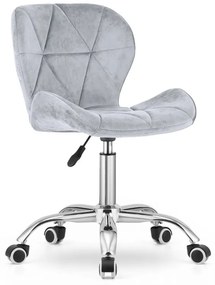 Dolgozószobai szett – összecsukható íróasztal ZARIMO 80×40 cm sonoma tölgy + irodai szék AVOLA VELVET világosszürke