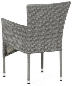 Szürke Polyrattan Kerti Szék, Fém Vázzal. AZC-S2118 GREY
