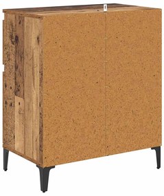 Széf fiókkal Öreg fa 60 x 35 x 70 cm Műszaki fa és vas