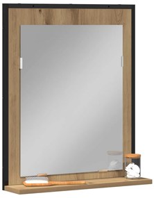 Fürdőszobai Tükör Kézműves Tölgy 50x12x60 cm Fából