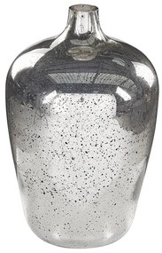 Üveg Virágtartó váza 40 Ezüst Fekete KACHORI Beliani