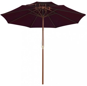 bordóvörös kétszintes napernyő farúddal 270 cm