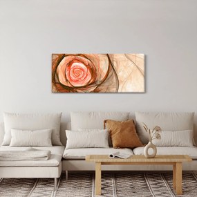 Kép - Absztrakt rózsaszín rózsaszín fehér háttérrel (120x50 cm)