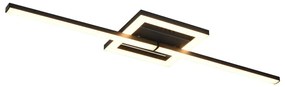 Fekete LED mennyezeti lámpa 16x54 cm Viale – Trio
