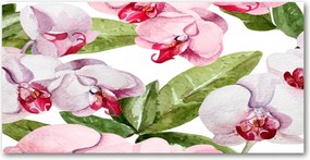Fotótapéta üvegfalra Rózsaszín orchideák 140x70