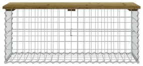 impregnált fenyőfa gabion kerti pad 103 x 44 x 42 cm