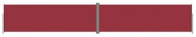 piros behúzható oldalsó napellenző 200 x 1200 cm