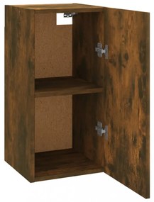 2 db füstös tölgy színű szerelt fa TV-szekrény 30,5x30x60 cm