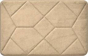 Dombornyomott Fürdőszobaszőnyeg Nagy 50x80cm Bézs Csúszásgátló Nedvszívó Puha