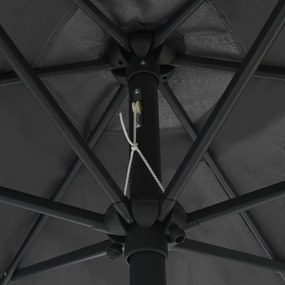 antracitszürke kültéri napernyő alumíniumrúddal 270 x 246 cm