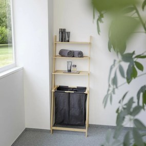 Wenko Létrapolos polc Ecori szennyestartóval, 152 x 35 x 57 cm