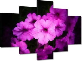 Vászonkép 150x105 Petunia lila virágai