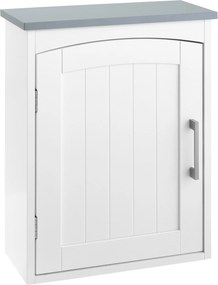 Kleankin Felfüggesztett WC Szekrény Falra Szerelhető Gyógyszertároló Szekrény - 41 x 18.5 x 52 cm - MDF - Fehér | Aosom