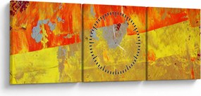 Absztrakció kép - festmény (órával) (90x30 cm)