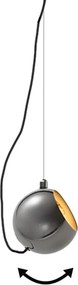 Design hanglamp donker chroom voor railsysteem 1-fase - Slimline Sara