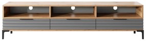 Tv szekrény/asztal Ricko 3D  (természetes tölgy + szürke). 1098751