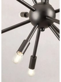 Redo 01-2934 - Kábeles csillár STELLAR 12xE14/25W/230V fekete