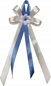 Gyertyatartó szalag kék-FEHÉR, gumis