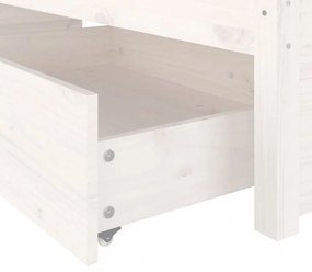 fehér ágykeret fiókokkal 140 x 190 cm