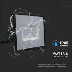 LED Reflektor LED/50W/230V 4000K IP65 fekete