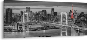 Kép - Nagyváros piros toronnyal (120x50 cm)