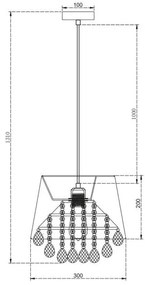Lámpa Mennyezeti lámpatest NESTO, 6083, AC220-240V, 50/60Hz, 1*E27, max.40W, IP20, átmérő 30 cm, barna