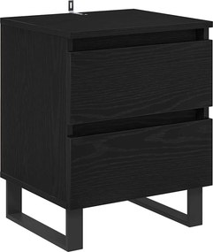 vidaXL Éjjeliszekrény fiókkal Fekete tölgy 40 x 35 x 50 cm Faanyag