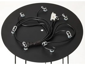 Jupiter 2015 - Csillár zsinóron ALAS 7xGU10/10W/230V fekete/arany