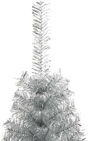 Mesterséges, előre világított karácsonyi fa Ezüst 180 cm PET