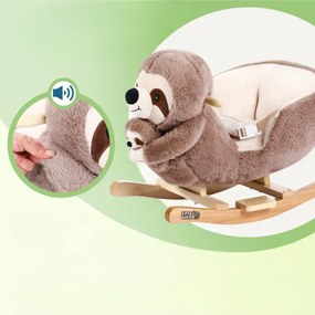 Hintázó nyugágy biztonsági övvel, barna Spielwerk