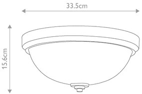 Feiss FE-MALIBU-F-BATH-PB - MALIBU fürdőszobai mennyezeti lámpa 2xE27/60W/230V IP44 aranyszínű