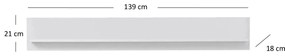Polc 140 cm Brendon (fehér). 1052781