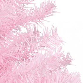rózsaszín PVC megvilágított műkarácsonyfa gömb szettel 120 cm