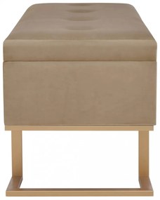 bézs bársonypad tárolórekesszel 105 cm