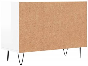 fehér magasfényű szerelt fa TV-szekrény 69,5x30x50 cm