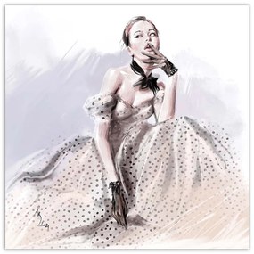 Gario Vászonkép Párizs divat no ruha elegancia - Irina Sadykova Méret: 60 x 60 cm