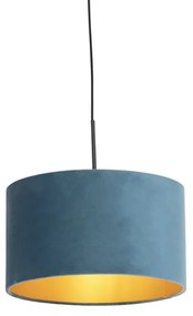 Lógólámpa kék bársony árnyékolóval, arannyal 35 cm - Combi