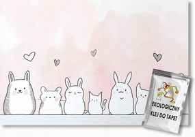 Fotótapéta Flizelina Gyerekek Vicces Állatok Szívecskék 350x250 ragasztó