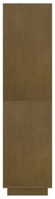 mézbarna tömör fenyőfa könyvszekrény/térelválasztó 80x35x135cm