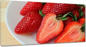 Vászonkép 115x55 Friss eper Kert