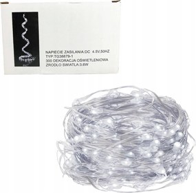 Karåcsonyfa Låmpåk Drót 300LED Hideg Fehér Angyal Haj Fairy Lights