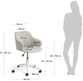 Einara világosszürke irodai szék - Kave Home