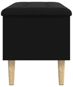 fekete szerelt fa tárolópad 82x42x46 cm