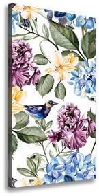 Egyedi vászonkép Virágok és madarak ocv-119136567