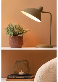 Zöld asztali lámpa fém búrával (magasság 49 cm) Casque – Leitmotiv