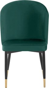Étkezőszék, zöld Velvet szövet/fekete, UDAJA