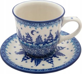 200 ml-es csésze csészealjjal Ceramika Artystyczna Boleszláv 2826 Karácsonyfa